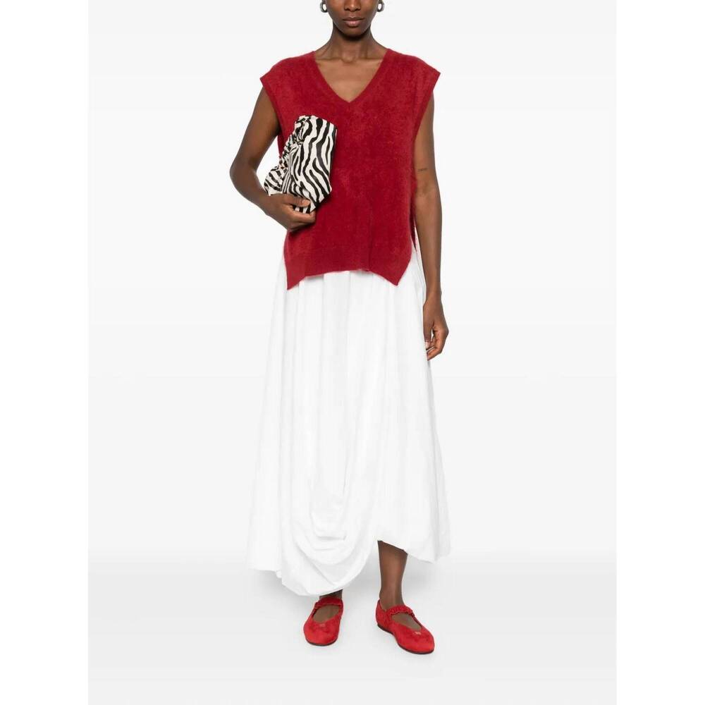 NEW ABSOLUT CASHMERE miriam v-neck vest in cherry